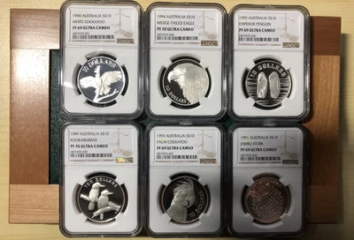 Australia 1989-1994 $10  Sterling Silver 20g Proof Coin Set NGC PF69-70 - Image 1 of 2