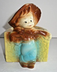 Farm Boy Plantador Marrón Sombrero Azul Pantalones Deseando Bien EE. UU. - Imagen 1 de 8