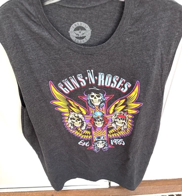 Camiseta sin mangas Gun's N' Roses para hombre con logotipo de alas de calavera 1985 XL Foto 1 de 4
