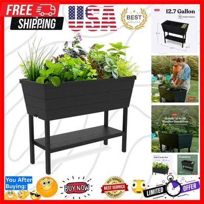 防褪色深灰色凸起花盆带自浇水计和排水塞 — 第 1/4 张图片