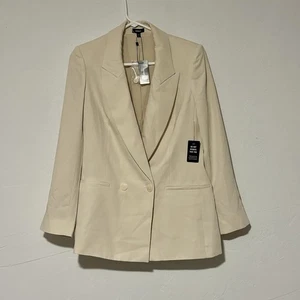 Giacca blazer sartoriale Express avorio nuova con etichetta donna media fidanzato - Foto 1 di 6