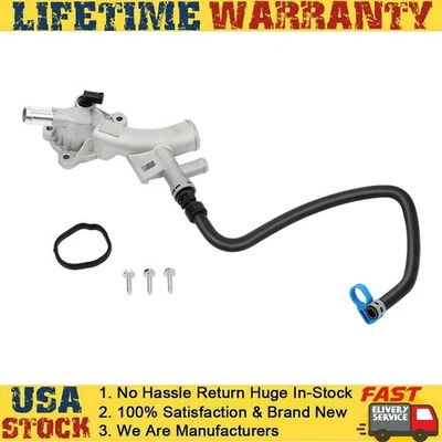 Salida de agua de refrigerante de motor de aluminio con manguera para Chevy Cruze Sonic Trax Buick S Foto 1 de 4