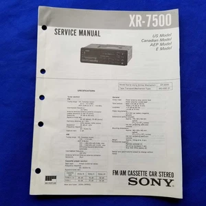 SONY XR-7500 Service Manual Original Paper OEM Repair Guide - USA - Bild 1 von 10