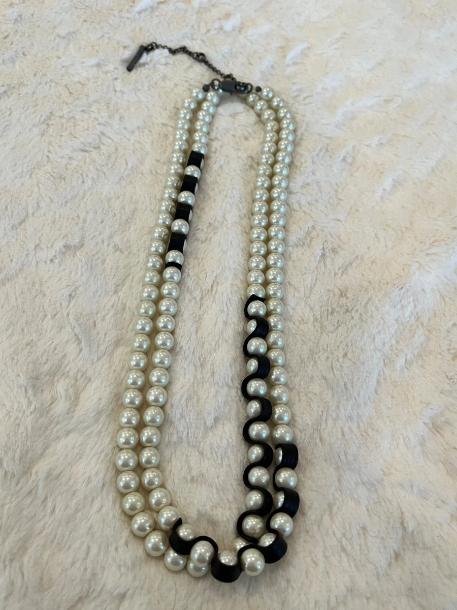 Las Mejores Ofertas En Perla De Cuero Negro Moda Collares Y