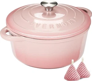 Horno holandés de hierro fundido esmaltado - Olla de 5.5 cuartos con tapa, libro - Picture 1 of 39