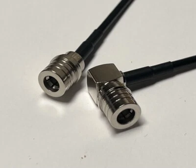 AMERICAN COAXIAL INDUSTRIES RG58 QMA Male to QMA Male Angle Coaxial Cable Pick Your Length USA Fast Ship