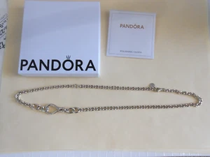 Pandora Sterling Silver Chunky Infinity Knot Chain Necklace 19.5" - Picture 1 of 19