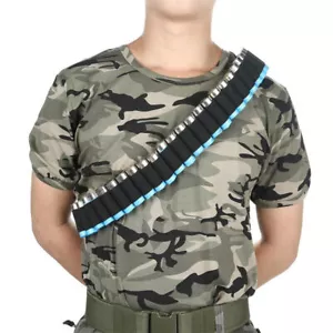 Tactical 26 Rounds Shotgun Shell Bandolier Belt Shell Ammo Pouch for 12/20 Gauge - Picture 1 of 14