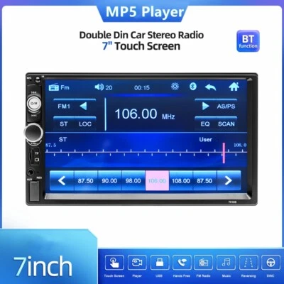 7010B 7" Autoradio Car Stereo Bluetooth Touch MP5 Player Touchscreen Doppel 2DIN - Bild 1 von 4