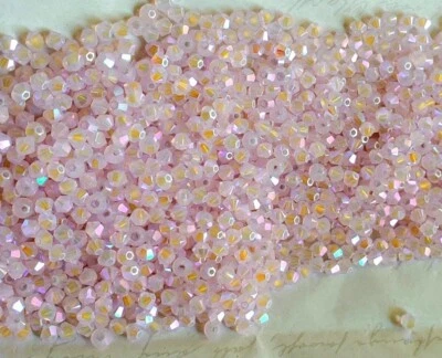 Swarovski 5328 3mm bicone beads, Rose Water Opal Shimmer 2X (36pcs) - Image 1 of 2