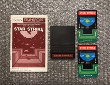 Star Strike - Vintage Intellivision Game Cart (Tested), Manual & 2 Overlays