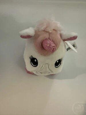 Ganz 4" UNICORN TOSSIMALS H14483 Plush White  Pink  / Light Pink Hair - Image 1 of 3
