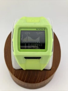 Nixon Men 43mm Digital Watch The Lodown In The Know II Neon Green Silicone- RUNS - Picture 1 of 20