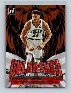 2022-23 Donruss Unleashed Press Proof Gold Foil Giannis Antetokounmpo #11