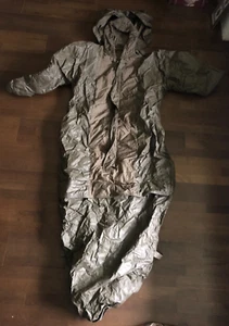 Bundeswehr Schlafsack mit Ärmeln und Kapuze 200cm lang 65cm breit BWS - Bild 1 von 7