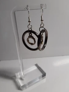 O ring Ring of O BDSM Earrings 5cm drop Handmade handcuffs - Picture 1 of 2