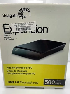 Seagate Add-On Storage for PC USB 2.0 Plug-and-play 500 GB New in box - Picture 1 of 6