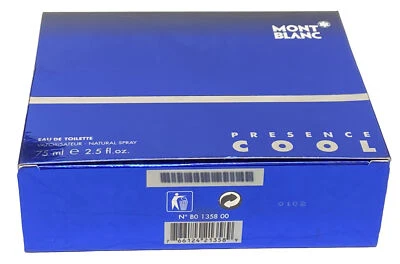 Mont Blanc Presence Cool Eau de Toilette 2,5 OZ spray caja raspada Foto 1 de 3