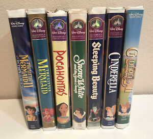 VHS Walt Disney Master Piece Home Video Princess Collection Lot Of 7 VHS Tapes