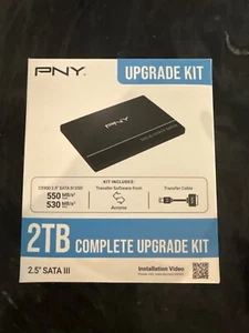 PNY CS900 2TB SATA III SSD Complete Upgrade Kit SSD7CS900-2TBKIT-RB New Sealed - Afbeelding 1 van 1