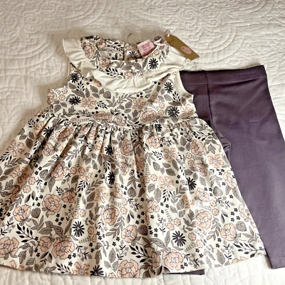 Savannah Girls 2pc Floral Top With Matching Solid Pant Set Outfit 24Months NWT - Image 1 of 4