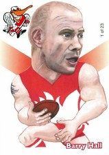 ✺New✺ 2005 SYDNEY SWANS AFL Premiers Card BARRY HALL Weg