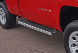 APS Polished Stainless Steel Nerf Bars Fit 07-18 Silverado Sierra Regular Cab - Picture 1 of 6