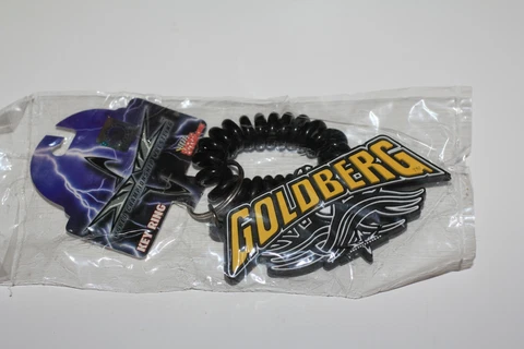 Rare 1999 WCW World Championship Wrestling Key Ring GOLDBERG sealed Cover