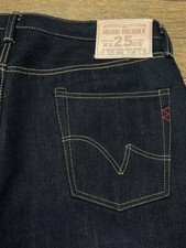 IRON HEART 555-XHS 25oz Super Extra Heavy Selvich Denim Blue W38 L36 Inseam 66cm