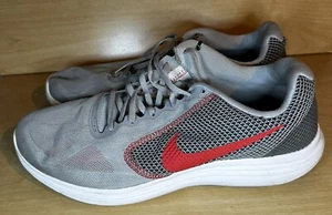 Nike Revolution 3 Running Shoes 819300-011 Men's Size 14. Gray/Grey/Red Sneakers - Picture 1 of 6