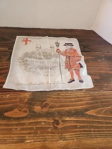 Vtg Linen Tea Towel LONDON ENGLAND  - Picture 1 of 10