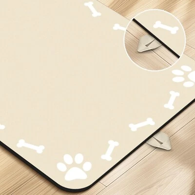 PTFFF Pet Feeding Mat Absorbent Dog Mat for Water Spill 16"x24"