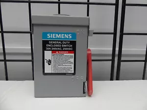 SIEMENS GNF221RA GENERAL DUTY SAFETY SWITCH 2P 30A 240V NEMA 3R - Picture 1 of 11
