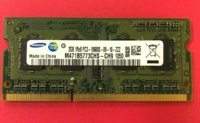 🔥Samsung 2GB 1Rx8 PC3-10600S DDR3 Laptop RAM Memory M471B5773CHS-CH9 TESTED - Image 1 of 2