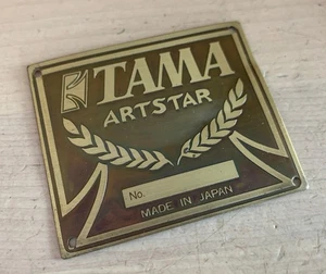 INSIGNIA TAMA ArtStar años 80 90 de colección Japón sin serie rara metal logotipo placa parte emblema - Imagen 1 de 5