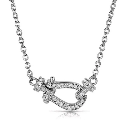 Montana Silversmiths Ride In Style CZ Equestrian Necklace Retail $55 - NEW - Image 1 of 4