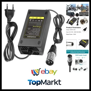 54.6V 48V 2A E-Bike Ladegerät Ladekabel für 48V Akku mit 3pin XLR Stecker für... - Bild 1 von 10