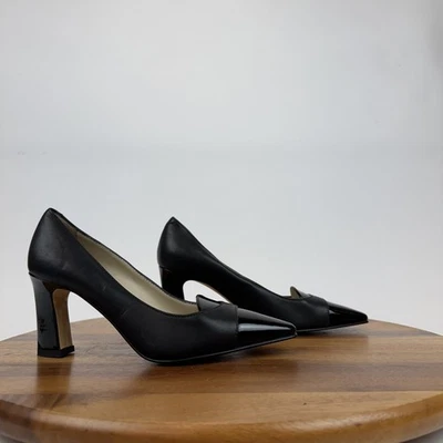 Nuevos zapatos de salón formales cómodos de cuero negro Amalfi By Rangoni Ibis para mujer talla 5 M Foto 1 de 4