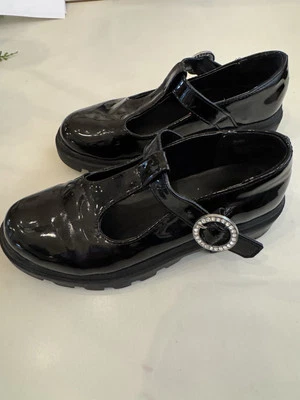 Steve Madden suela de charol negro Mary Janes talla 1 niñas Foto 1 de 4
