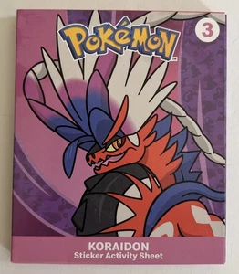 2024 McDonald’s Happy Meal Toy Pokémon #3 Koraidon Sticker Activity Sheet - New - Picture 1 of 2