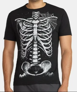 Way To Celebrate T-Shirt schwarz Halloween Skelett Web Grafik Größe S, 34 - 36" - Bild 1 von 6