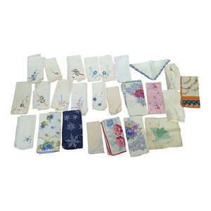Lote De Colección De 25 Delicados Pañuelos Florales #526 H - Imagen 1 de 11