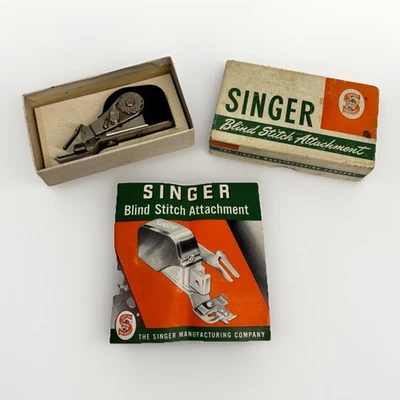 Acessório de ponto cego vintage Singer 160616 com caixa original e instruções - Imagem 1 de 4