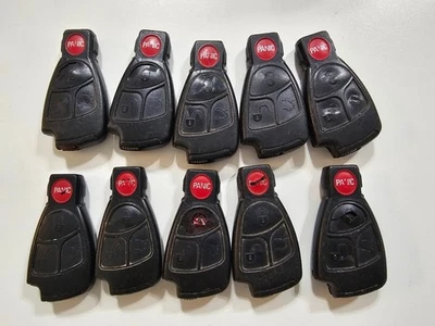 Lot of 10 Worn Oem 98-05 Mercedes Benz C E G M S Class Smart Key Keyless Fobs - Image 1 of 2