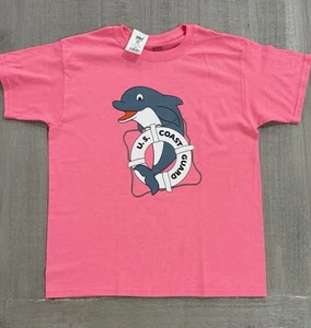 USCG U.S. Coast Guard - Dolphin - Pink T-Shirt - Size Youth XL - NEW WITH TAGS! - Picture 1 of 4