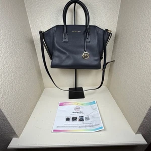 Michael Kors Avril Large Pebbled Leather Top-Zip Satchel in black w/COA - Bild 1 von 14