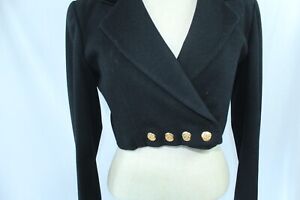 Vintage Escada by Margaretha Ley Women's Bolero Jacket-Size 36 (U.S. 6) - BLACK