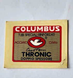 ETICHETTA COLUMBUS THRONIC VINTAGE STICKER - Foto 1 di 1