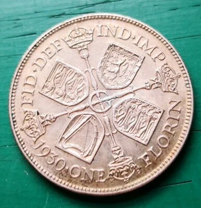 1930 Georg V Silber Florin Münze #1178 - Bild 1 von 2