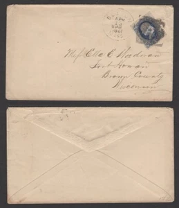 1861 Cover – Boston, Massachusetts – Negative A Duplex Handstamp - Picture 1 of 1